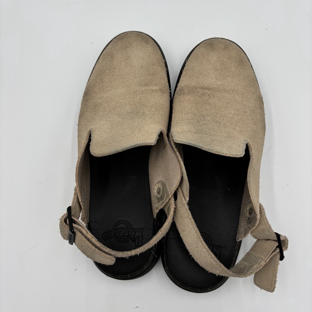 Dr Martens Carlson Savannah Tan Sandals Suede Slingback Mules Women's Size 10 - Picture 5 of 9